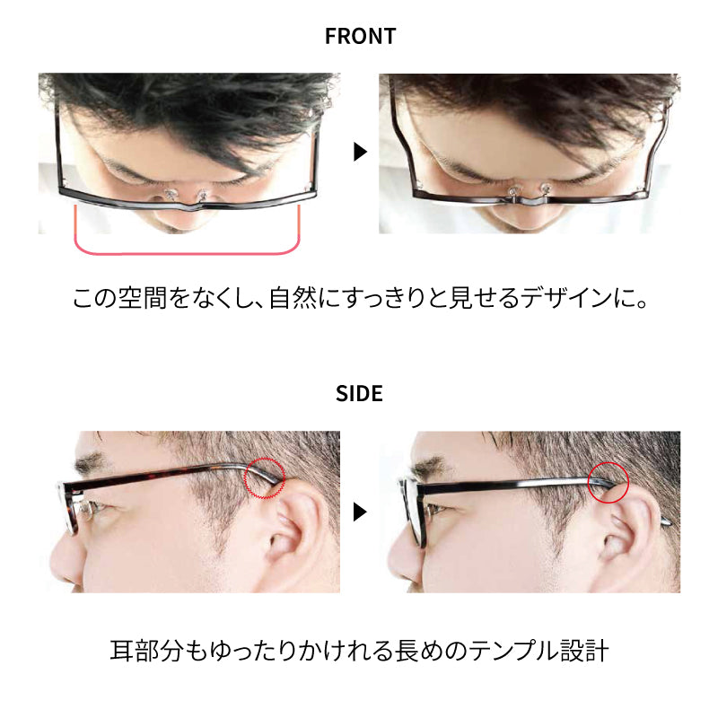 CN-K39【ビッグサイズなのに、スマートにかけられるメガネ】