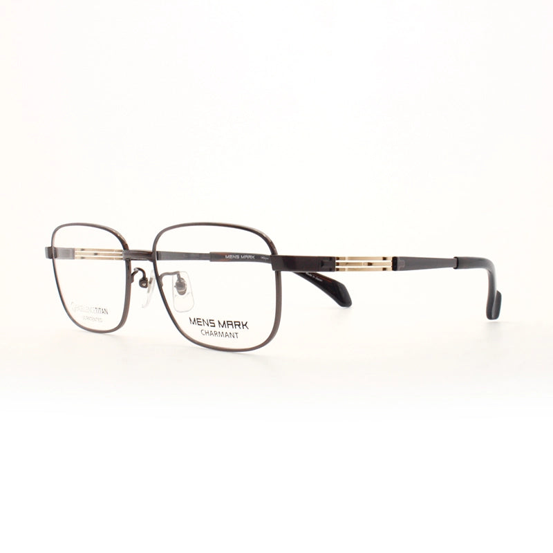 左斜め前から見たアイウェア【軽量】【チタン】【MENS MARK】 XM1146 BR 54のカラーブラウン
