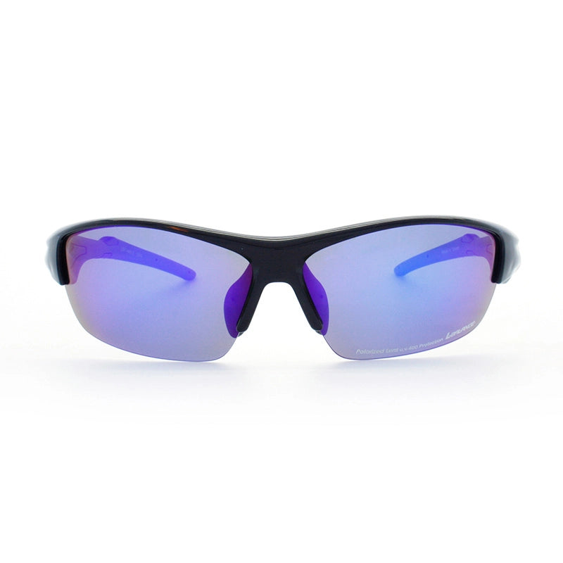 正面から見たアイウェア【L-BALANCE EYES 】【偏光レンズ】 LBP-445のカラーBK-BL/SM-PL.BL