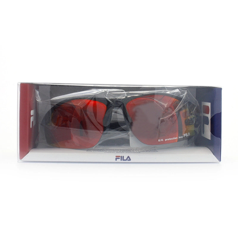 箱に封入されたアイウェア【FILA】 sf4004jのカラーMetallicBK