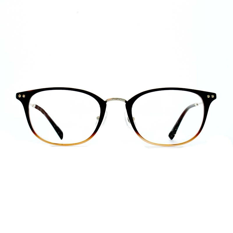 正面から見たアイウェア【CLASICO】CLA-345のカラーBrown_Half
