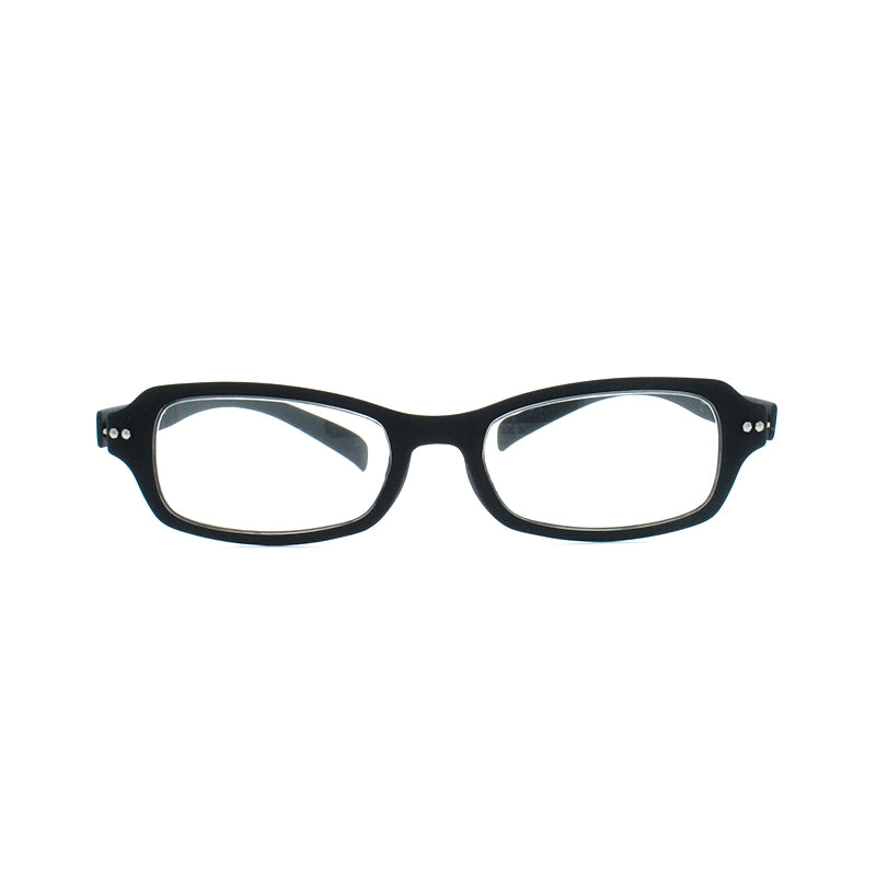 正面から見たアイウェアNEO CLASSICS リーディンググラス GLR-01のカラーRubber Black