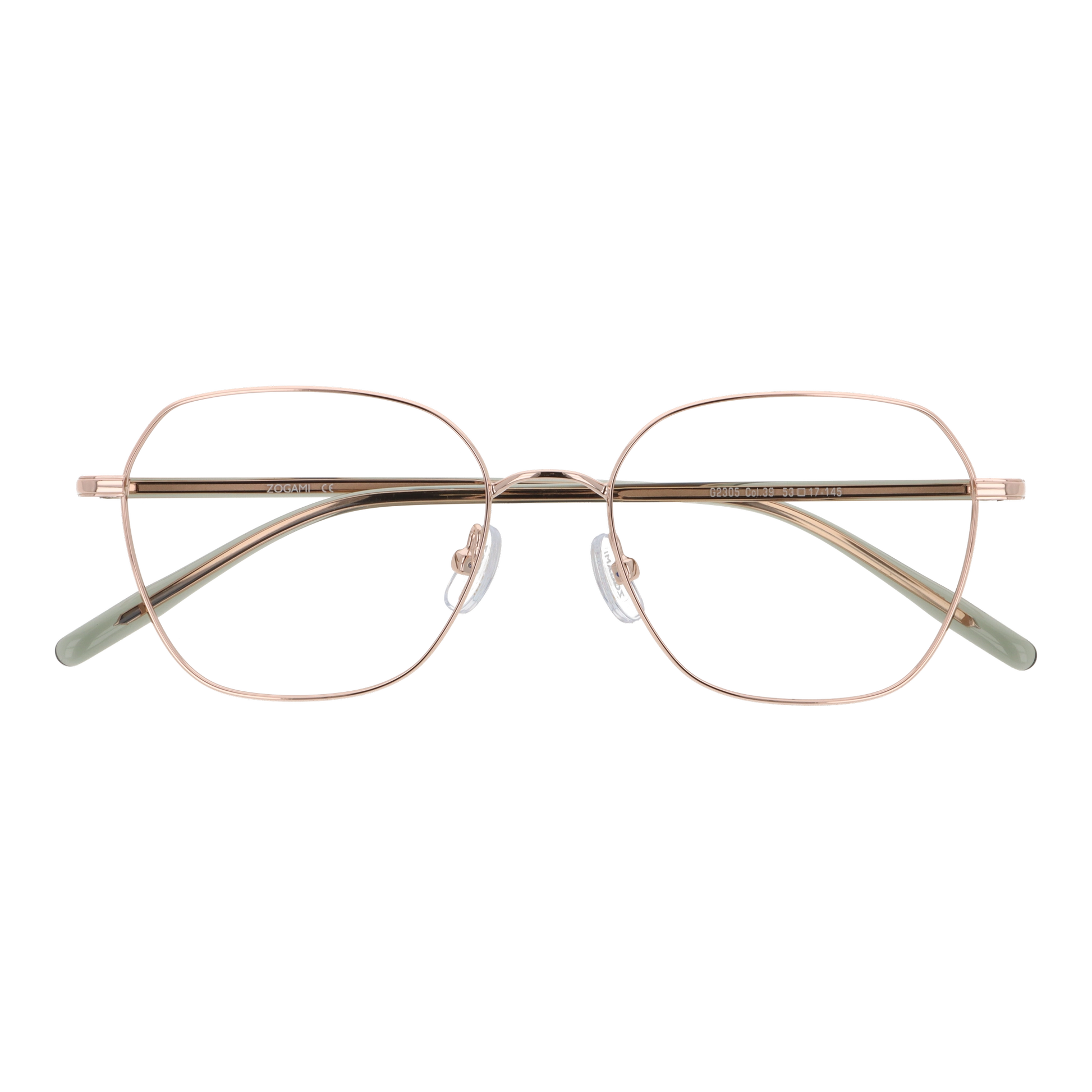 g-2305-c39 ローズゴールド/クリアグリーン