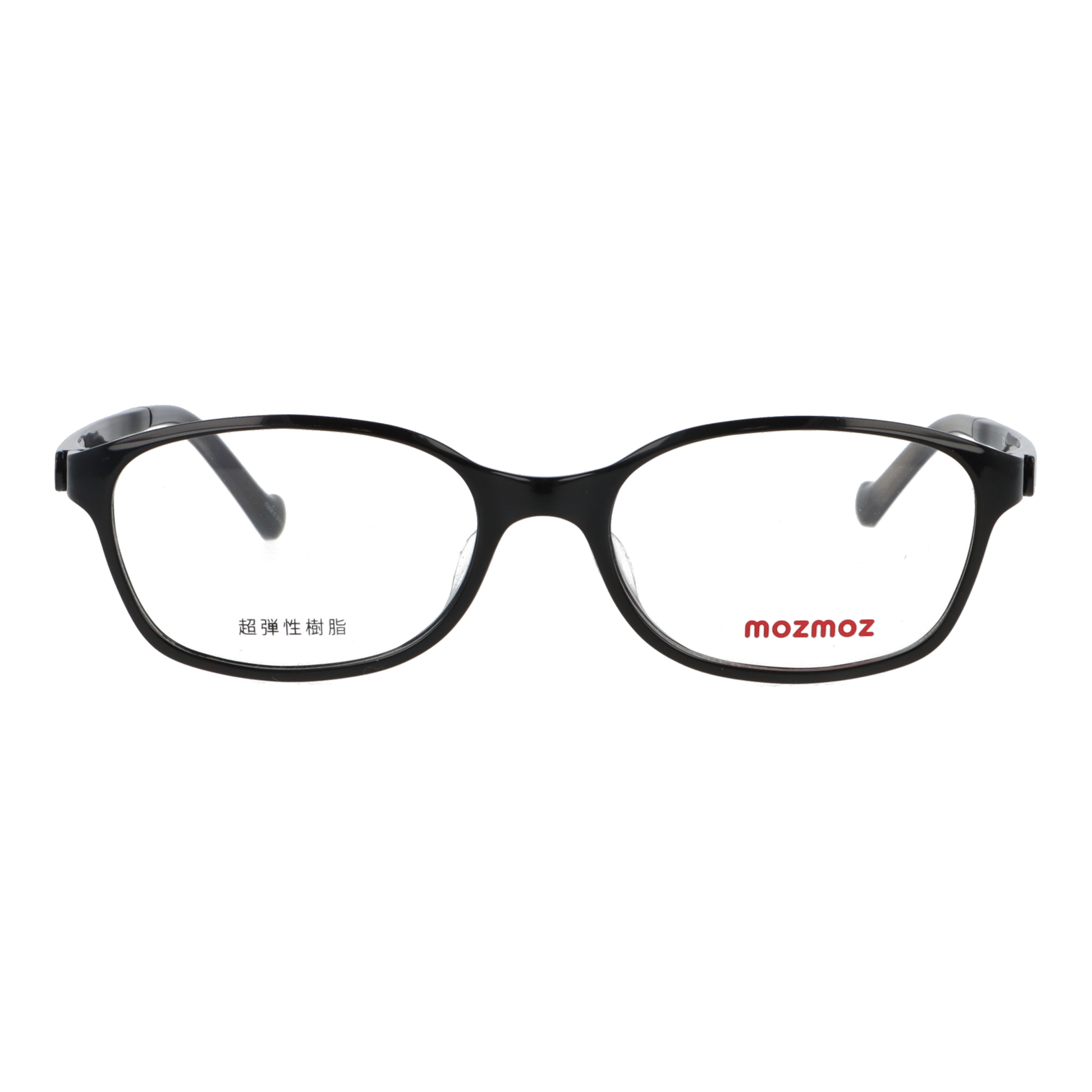 正面から見たアイウェア【軽量】こどもメガネ mo3001のカラーブラック