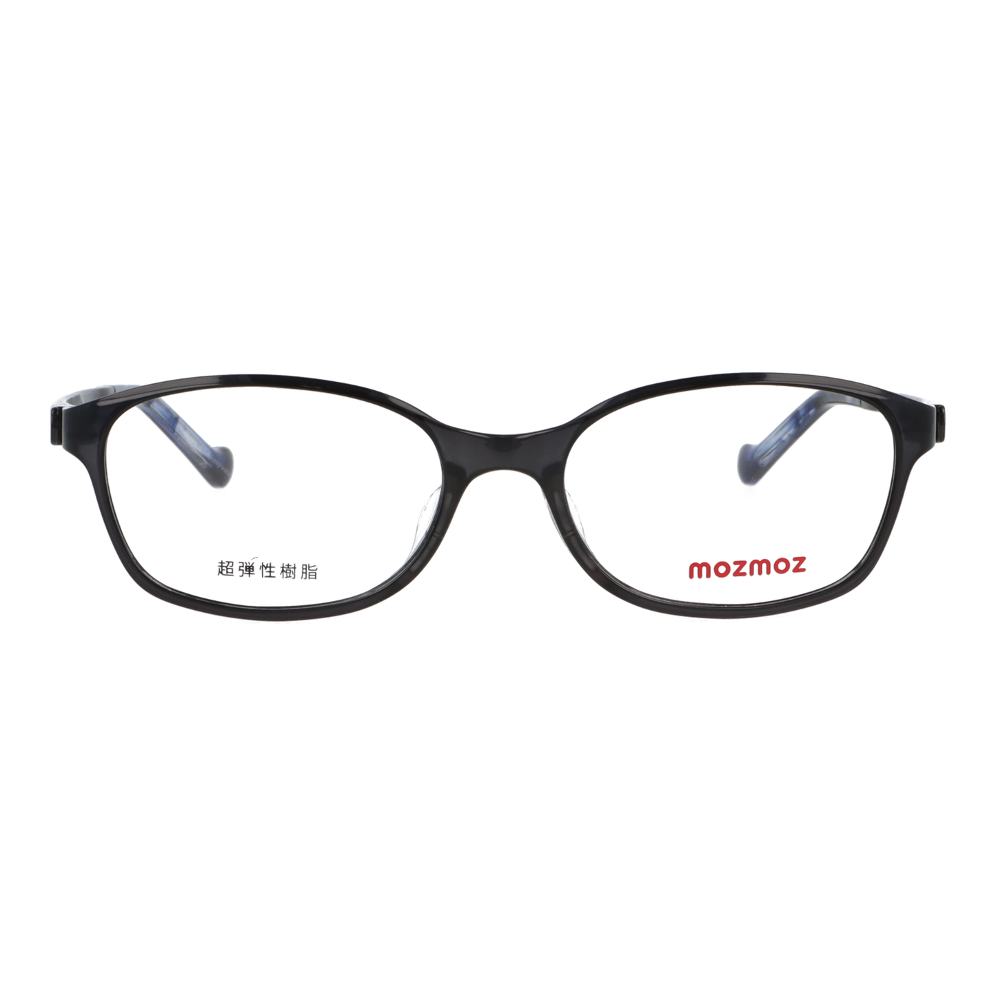 正面から見たアイウェア【軽量】こどもメガネ mo3001のカラーグレー