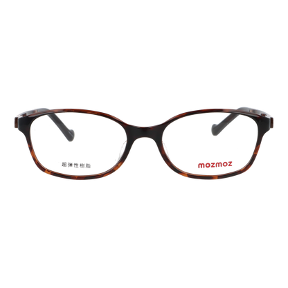 正面から見たアイウェア【軽量】こどもメガネ mo3001のカラーブラウンデミ