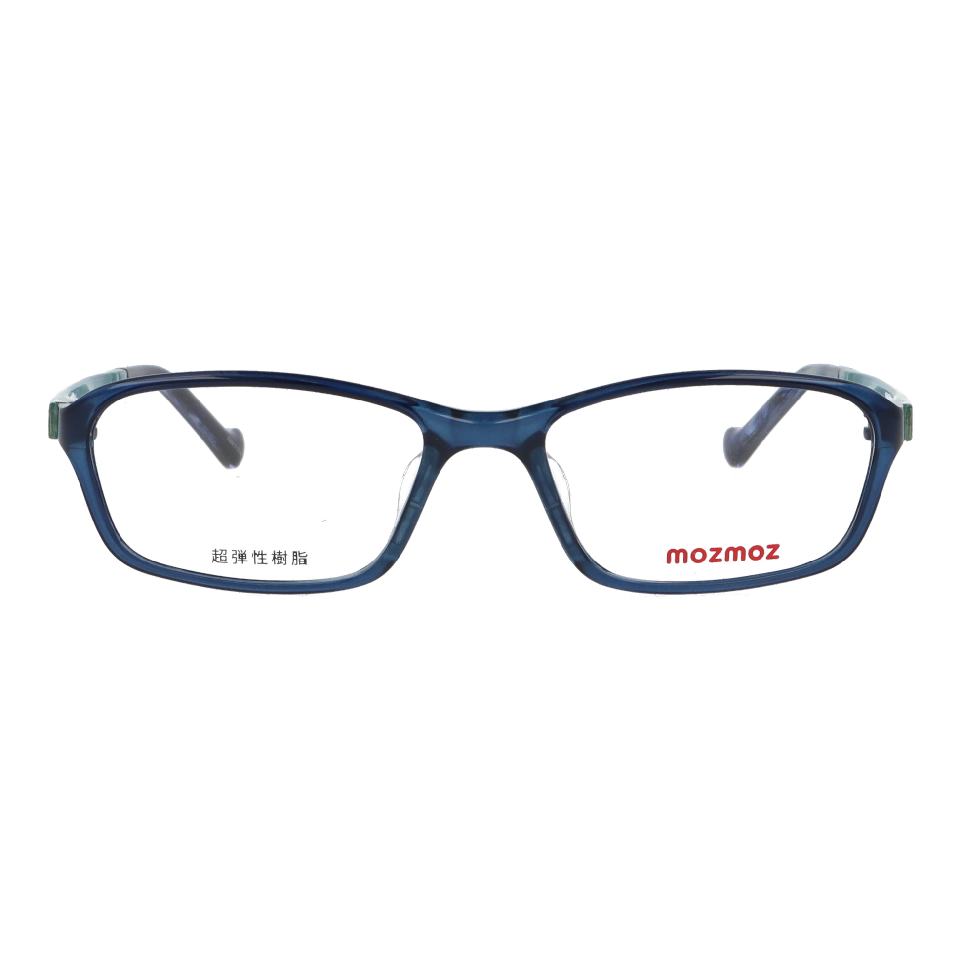 正面から見たアイウェア【軽量】こどもメガネ mo3003のカラーネイビー/ブルー