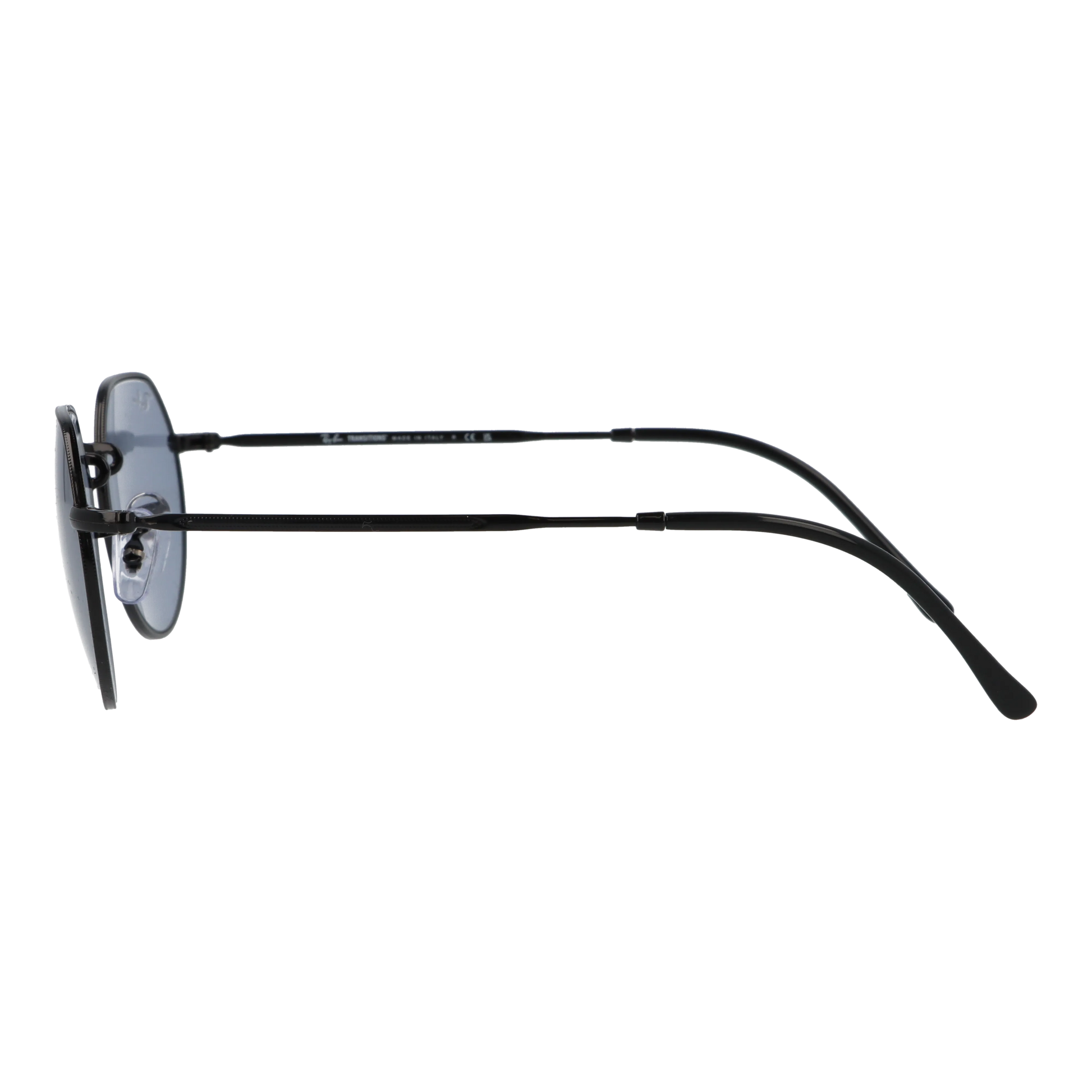 横から見た調光時のアイウェア【Ray-Ban】 RB3565 JACK TRANSITIONSのカラーブラック
