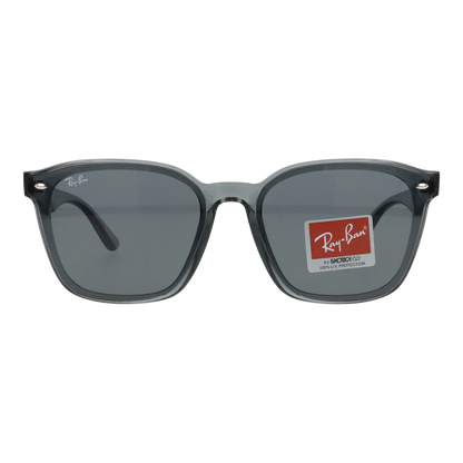 正面から見たアイウェア【Ray-Ban】 RB4392Dのカラートランスペアレントグレー/グレー