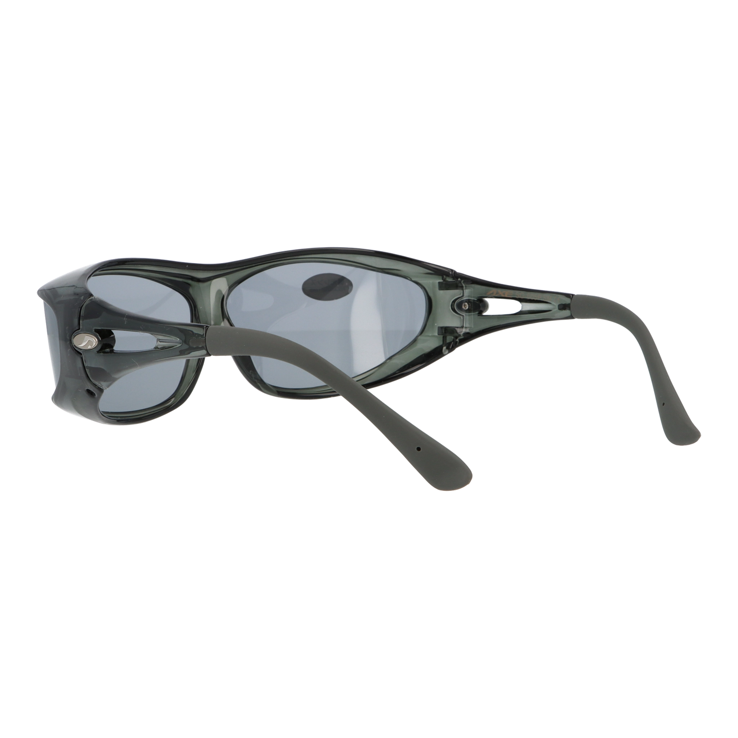 左斜め後ろから見たアイウェア【AXE】【 スポーツサングラス】【オーバーグラス】SG-605Pのカラーグラデーションシルバー
