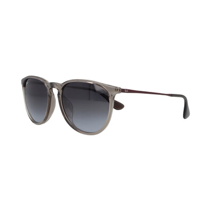 左斜め前から見たアイウェア【Ray-Ban】 ERIKA RB4171F 65138Gのカラーフレームカラー：クリアブラウン/パープル レンズカラー：ライトグレー